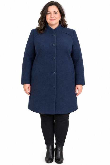 Tanio świetny elegancki płaszcz zimowy Natalia 4xl