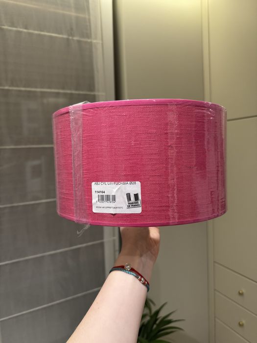 Nowy abażur fuksja 28cm srednica