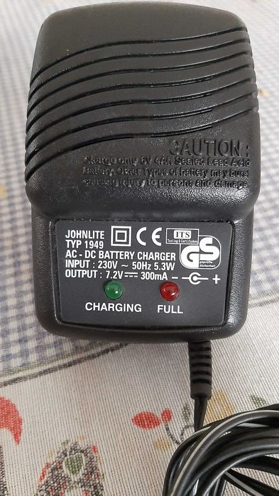 Carregador 7.2v 300mA