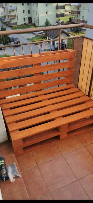 Palety siedzisko kanapa na balkon
