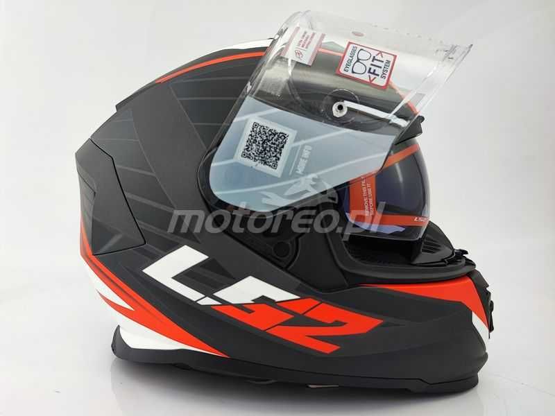 HIT! Kask z Blendą i Pinlockiem LS2 FF800 Storm 2 NERVE Mat Black Red