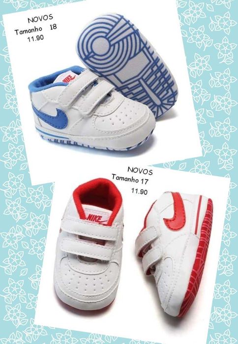 Calçado para bebé, vários modelos
novos, sola mole, valor de cada