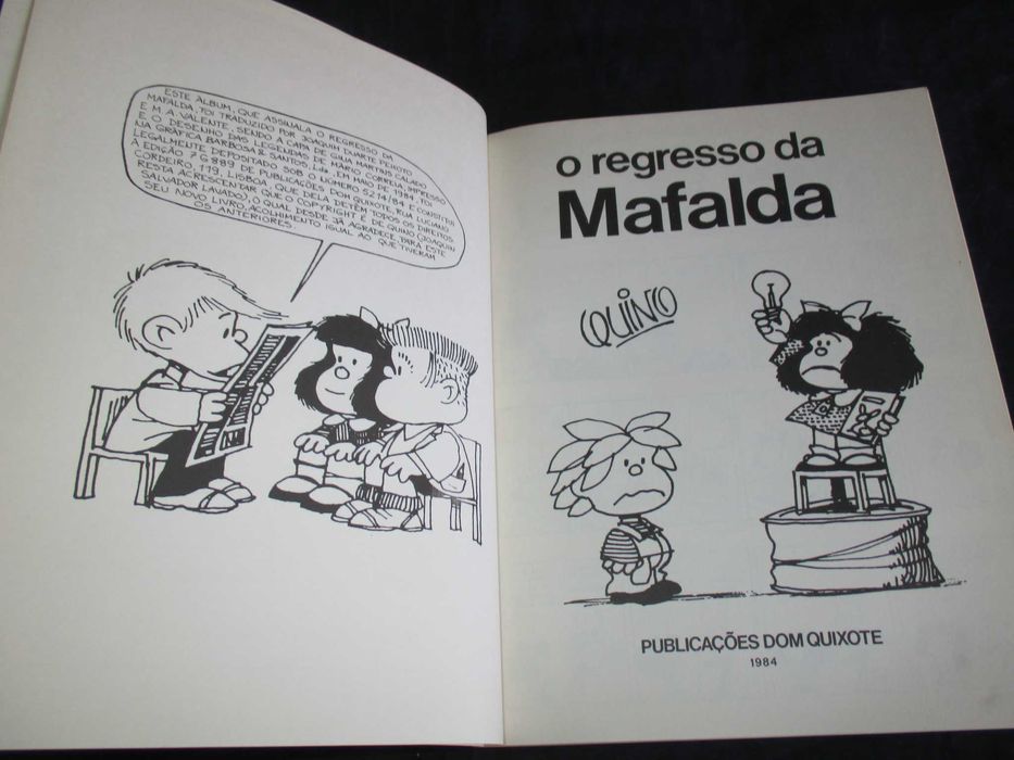 Livros BD Mafalda Quino Dom Quixote anos 80
