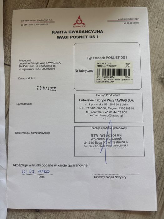 Waga Posnet DS I