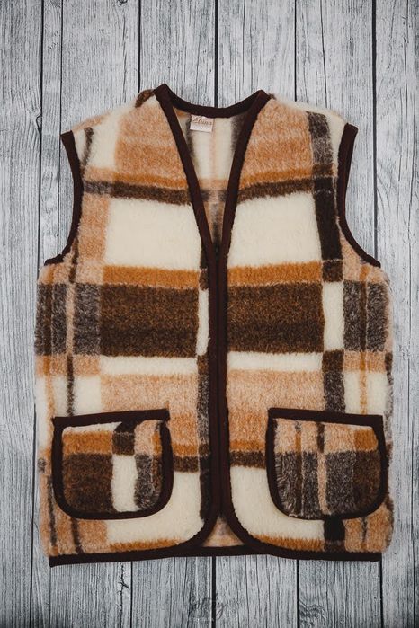 Kamizelki wełniane, serdaki góralskie z owczej wełny Merynos