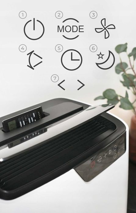 4w1 KLIMATYZATOR przenośny Pompa ciepła osuszacz powietrza MOCNY 3,5kW