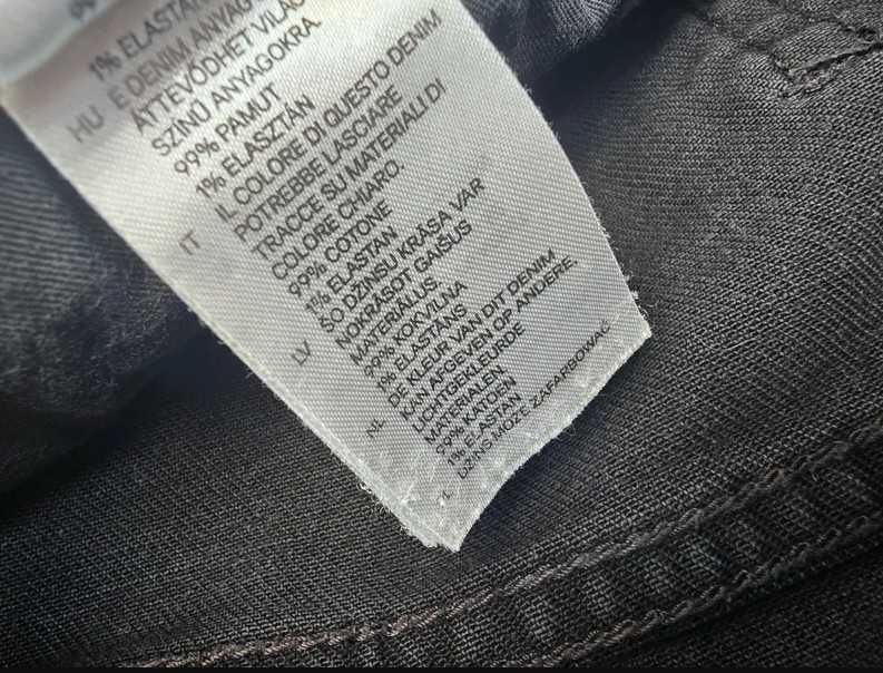 Czarne jeansy skinny low waist H&M