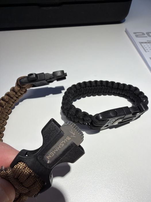 2 bransoletki SURVIVALOWE - stan idelany - ostrze