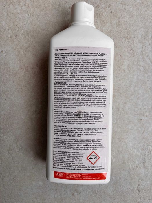 Wax Remover Faber, środek do czyszczenia płytek