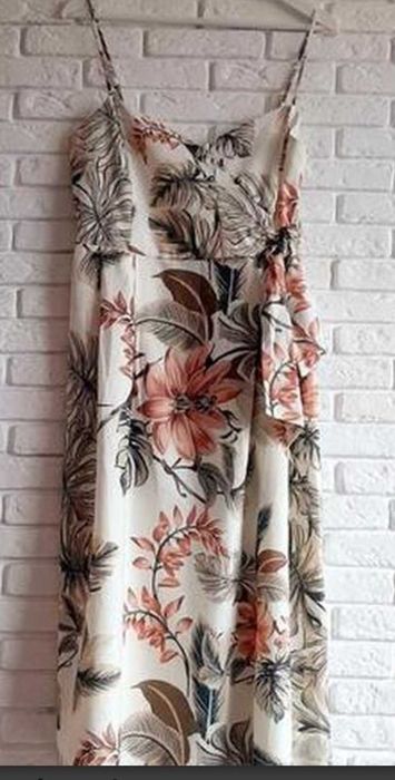 Сарафан Mango  міді  розмір XS льон