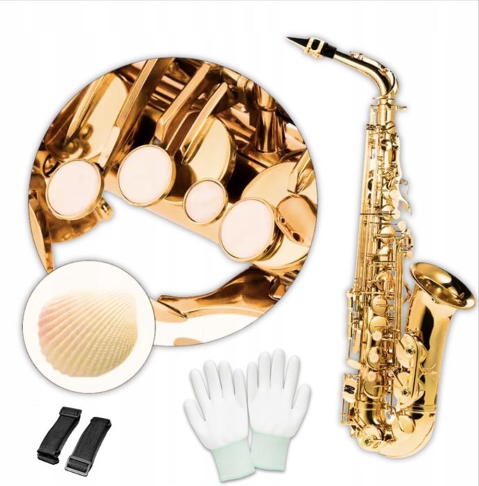Saksofon altowy saxofon E zestaw prezent akcesoria