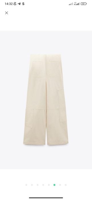 Брюки carrot fit із високою талією від Zara, розмір М