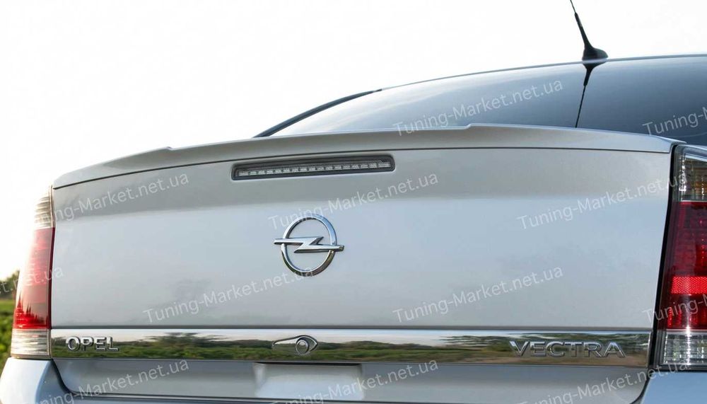 Лип спойлер на крышку багажника Opel Vectra C, Козырек на заднее стекло Опель Вектра Ц