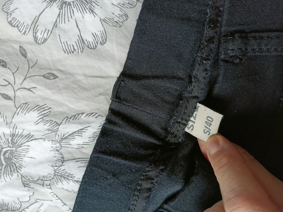 91. Czarne jegginsy spodnie S rurki damskie skinny