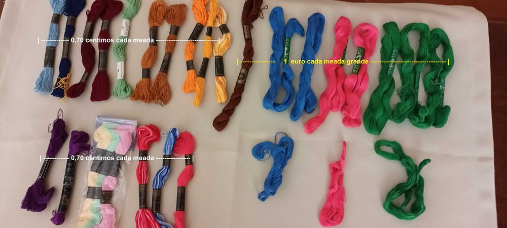 Linhas para bordar à mão