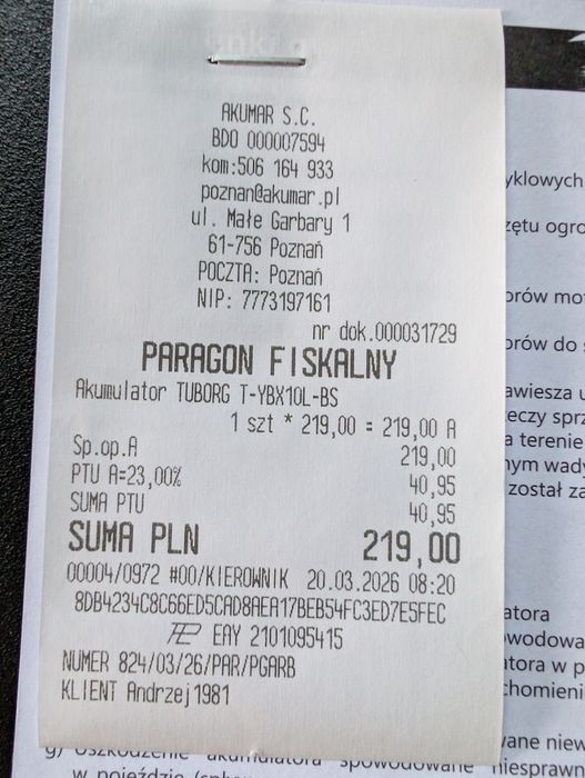 ANowy akumulator do motocykla,quada,itp. 12v