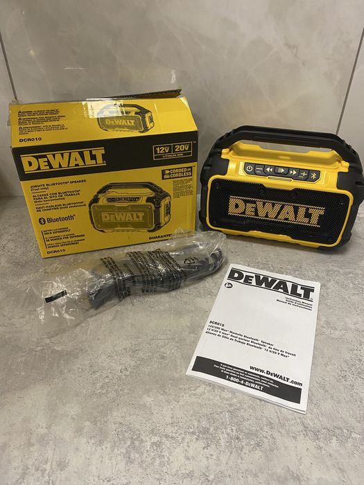 DeWALT DCR010 будівельний музичний динамік Bluetooth USB AUX