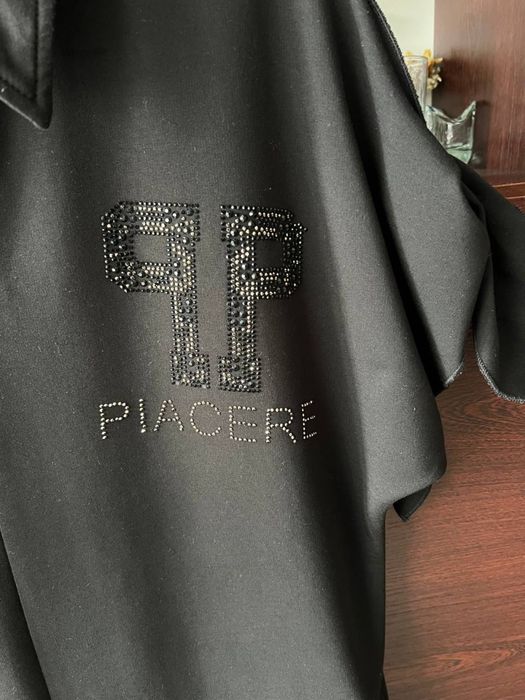 Стильна чорна сукня-поло PIACERE Limited Edition L-XL з вирізами