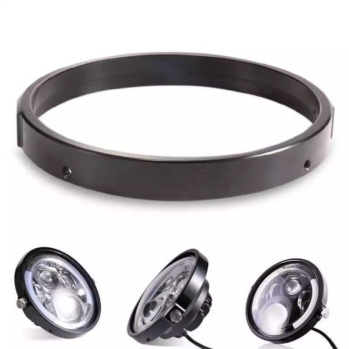 LED Headlight Mounting Ring for Cafe Racer