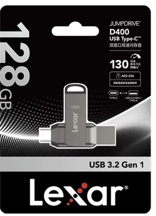 Lexar JumpDrive Dual Drive D400 128 ГБ (лучшая цена)