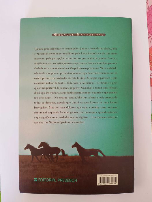 Livro "Juntos ao Luar" de Nicholas Sparks