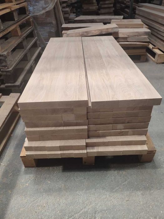 Stopnie, Trepy dębowe, formatki z drewna litego od ręki