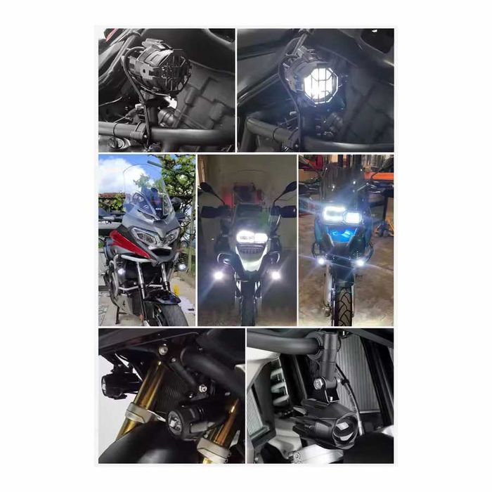 Faróis auxiliares homologados E9 - 40W LED para moto