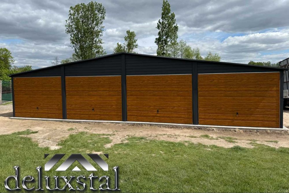 Garaze blaszane garaz 12x6 konstrukcja ocynkowana poziom