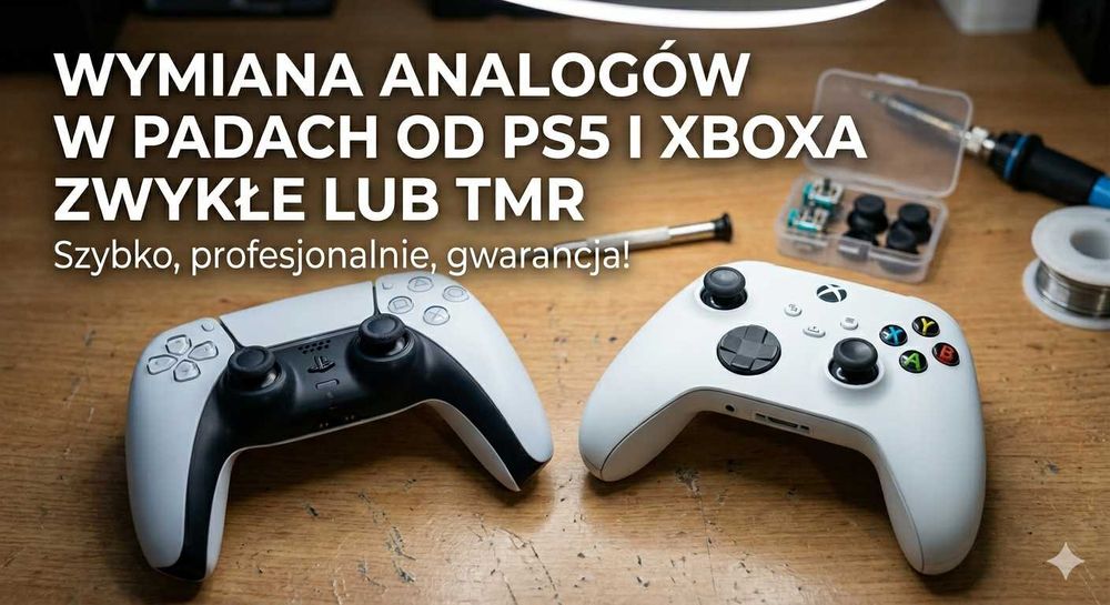 Analogi TMR Wymiana-Naprawa analogów w padach Ps5 i Xbox
