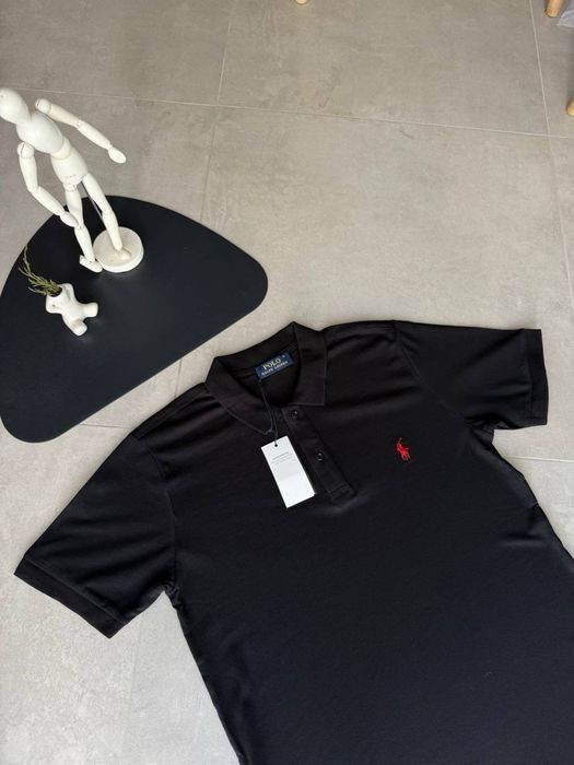 Чоловіча Футболка поло  Polo Ralph Lauren Black white old money