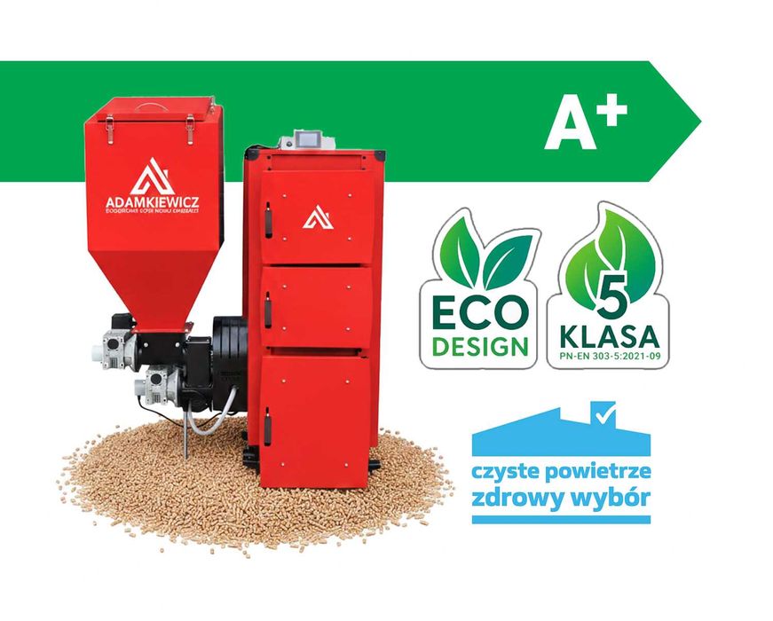 Kocioł piec na PELLET EKOGROSZEK Adamkiewicz 5 KLASA 10-48 kW