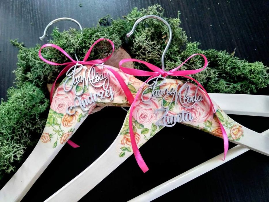 Wieszaki na ślub, Panna Młoda Pan Młody, pamiątka, prezent