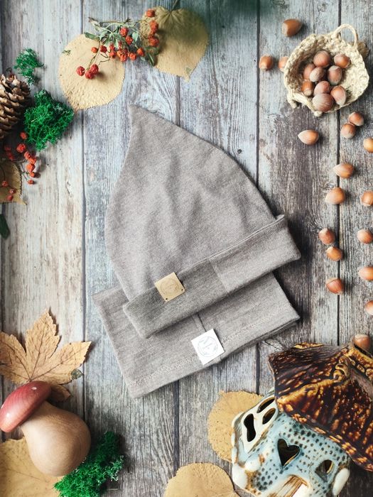 Komplet czapka komin merino skrzat Pixie hut