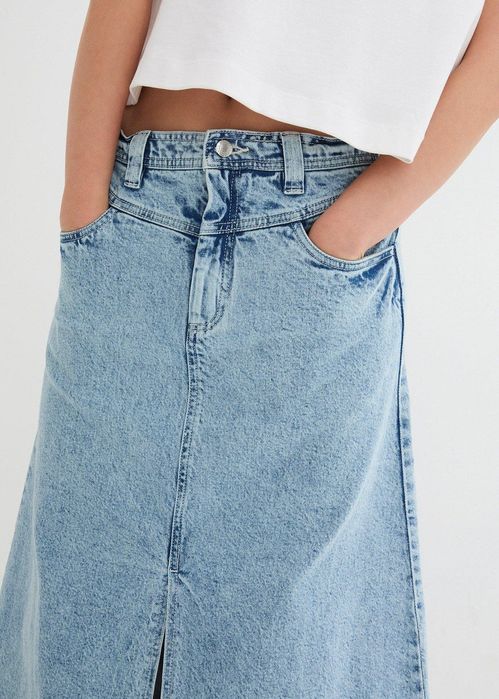 B.P.C długa spódnica jeansowa jasnoniebieska r.38