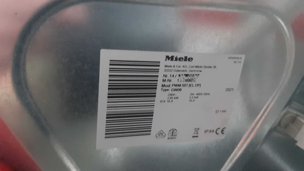 Pralka Miele PWM507 DP Professional 1600 obr.