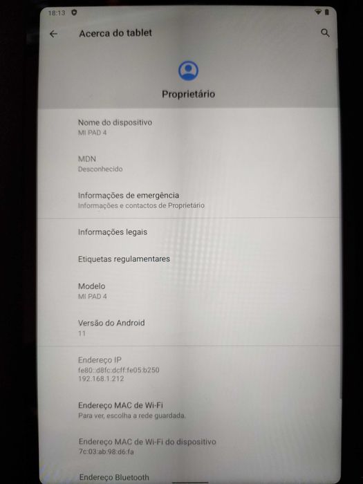 Tablet Xiaomi Mi Pad 4 COMO NOVO