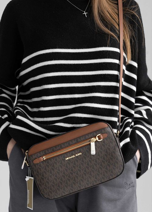 Сумка Michael Kors Jet Set logo brown Майкл Корз