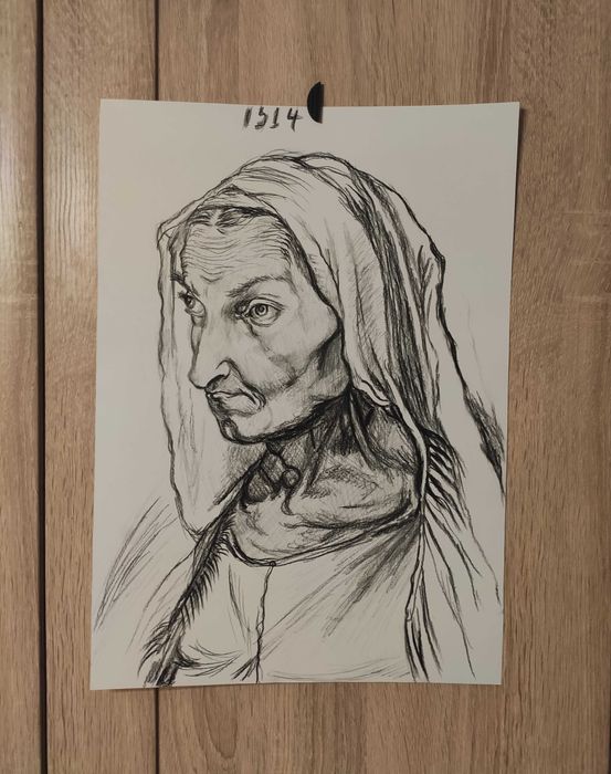 Kopia "Portret matki" Albrecht Dürer A3
