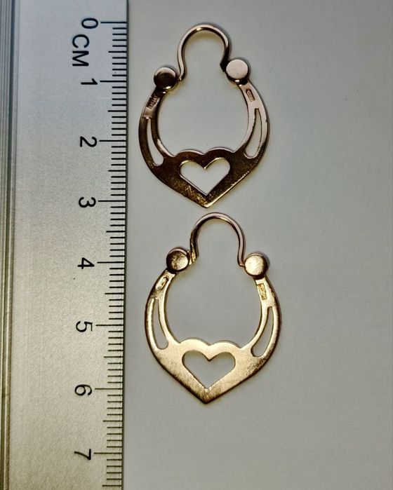 Золоті сережки радянські.Сударушка.Золотые серьги СССР.