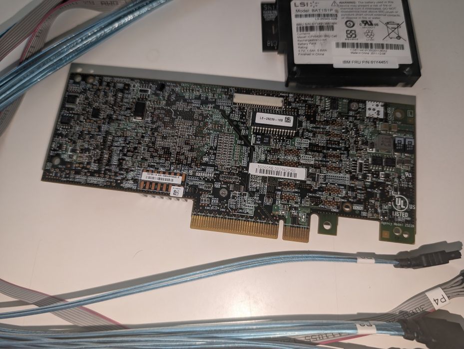 LSI megaraid sas 9261-8i pcie to sata (8 sata)