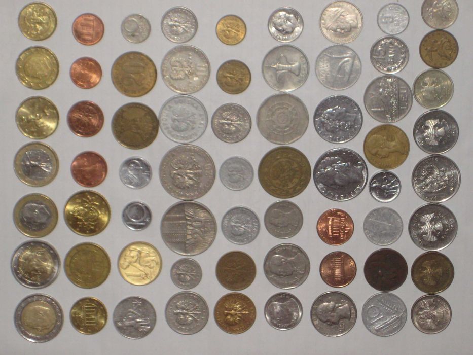 Набор монет 65шт Страны мира разных годов Коллекция