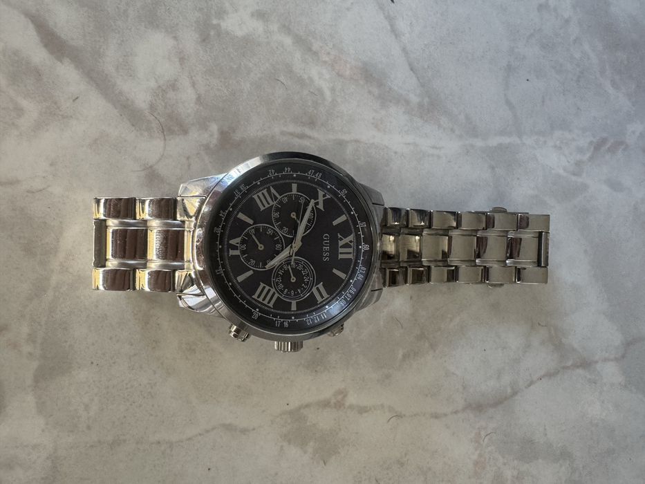 Relógio Guess Homem Cronógrafo Prateado – Original