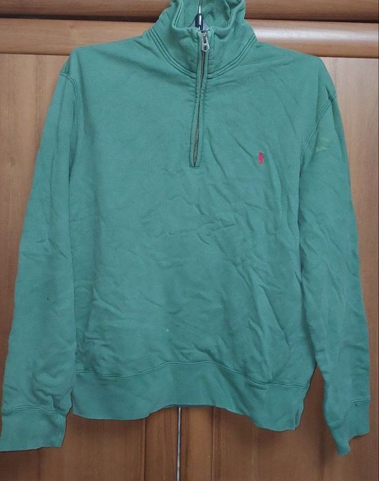 Кофта Ральф Лорен 1/3 зип свитшот Атидас