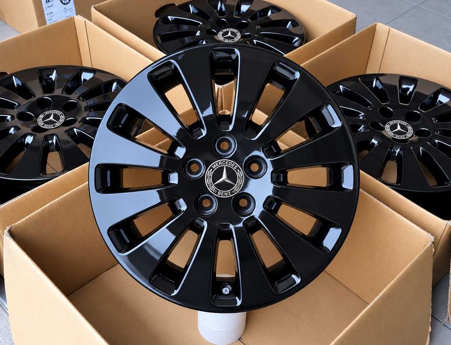 Alufelgi 16 5x112 Mercedes  A B C CLA V Vito Viano Czarne Oryginalne ! 871#