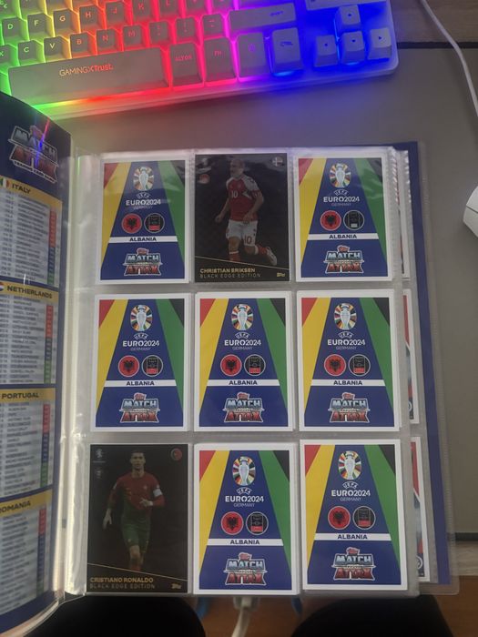 Euro 2024 Match Attax Cardeneta com 420 cartas