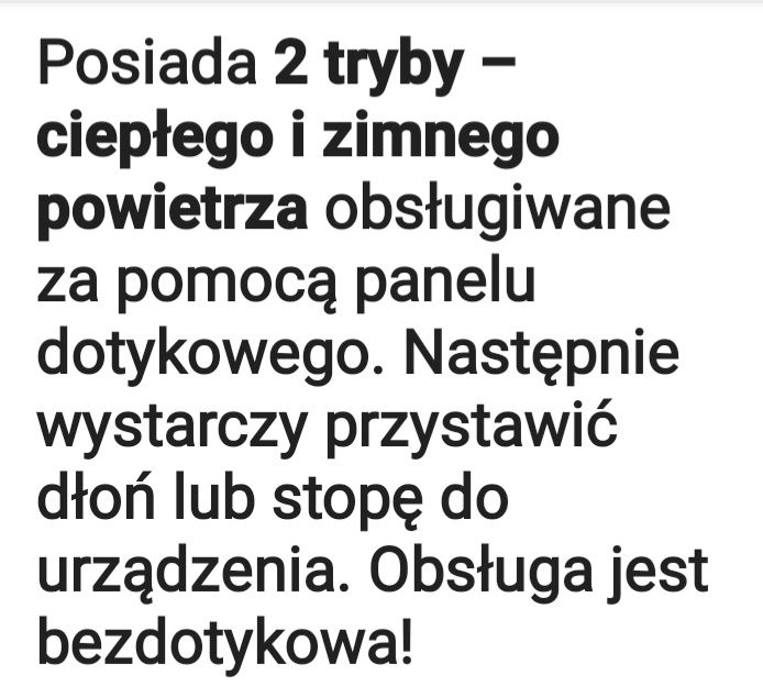 Suszarka do rąk osuszacz