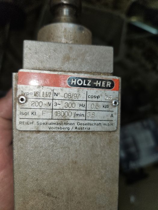Elektrowrzeciono Holz-Her MS1 0.6kW 18000 obr/min 300Hz CNC frezarka