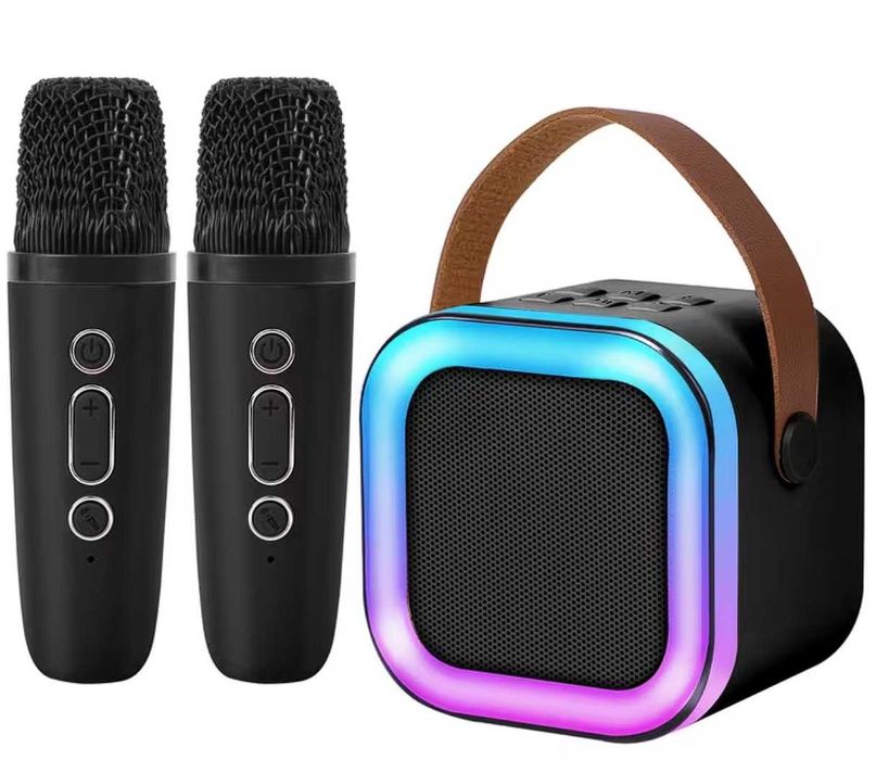 Conjunto de Coluna com Microfone Sem Fios e Microfone Dinâmico