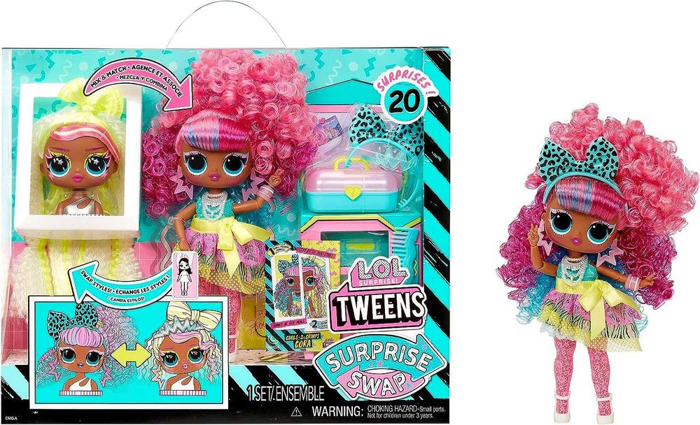LOL Surprise твінс Tweens Surprise Swap Curls-2-Crimps .Лялька Cora