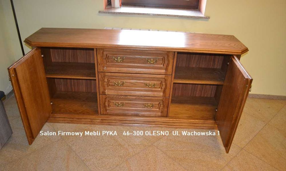 Nowa Komoda 200 cm KINGA / Dąb Rustikal / -30 % Wyprzedaż /  PRODUCENT Pyka Salon Olesno WACHOWSKA 1